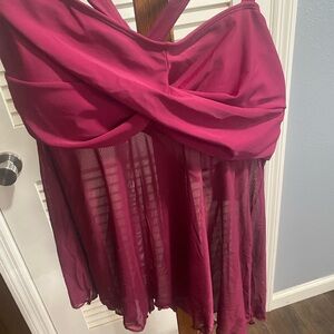 BloomChic Women's Swim Top- Deep Magenta